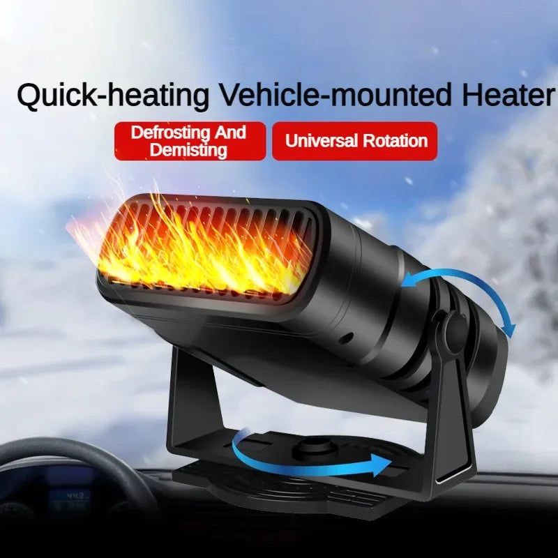 2 in 1 Car Heater Fan 12V/24V 200W Electric Cooling Heating Auto Windshield Defroster Defogging Demister Car Anti-Fog Heater